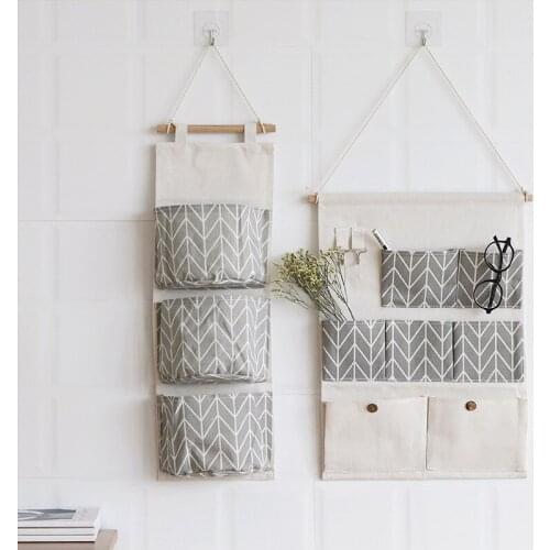 Organizer More Grid Wall Mounted Wardrobe Cosmetic Closet Toys Storage Bag Bedroom Student Dormitory Behind The Door Hanging Bag