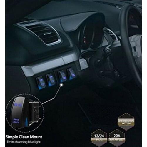 20A 12V Switch For UTV Polaris RZR 900 1000 Replacement Set Trucks Bar Rocker Blue LED