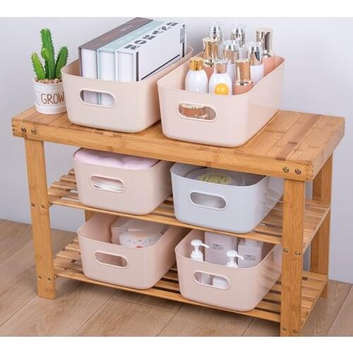 Plastic Sundry Storage Basket Home Office Bathroom Cosmetic Closet Bin Case Makeup Toiletries Storage Box Kitchen Snacks Drawers