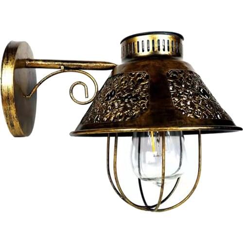 Retro Solar Powered Garden Outdoor Patio Hanging Shed LED Lamp Pendant Light