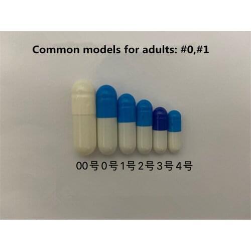 1000PCS Standard Size 0# 1# Empty Edible Starch Capsule Shell Clear Capsules Hollow Transparent Seperated Joined Capsules