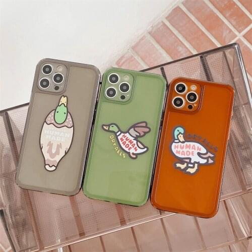 Luxury Brand NIGO HUMAN MADE Polar Bear Phone Case For iPhone 12 11 Pro X XS Max XR 7 8 Plus Duck Luxury Soft Candy Colors Cover