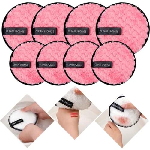 1/2Pcs Makeup Remover Cloth Reusable Cotton Pads Cleansing Puff Reusable Microfiber Pads Cleansing Disc Makeup Remover Towel