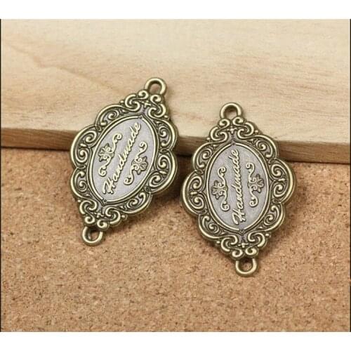 4pcs 41x25mm Antique Bronze Plated Flower Connector DIY Handmade Jewelry Accessories