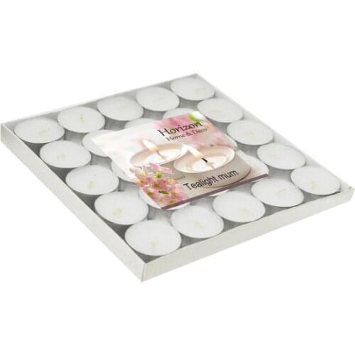 Tealight Candle-25 'Pan-White-Unscented candles and scents свечи и ароматы velas y aromas