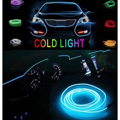 1 meters car cold light line LED car atmosphere lamp flexible interior decoration moulding trim strips light
