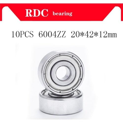 10PCS ABEC-5 6004ZZ 6004Z 6004 ZZ ball bearing 20x42x12mm High quality deep groove ball bearing Mini Miniature Ball Bearing