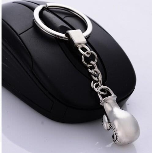 10PCS Boxing Gloves Keychain Charm Metal Car Keyring Porte clef Unisex Purse Keyfobs Creative Boxing Fans Gift Wholesale J060