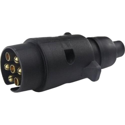 12V 7 Way Round Standard European Car Plug Connector Plastic 7 Pin Socket Plugs For Trailers RVs F19A
