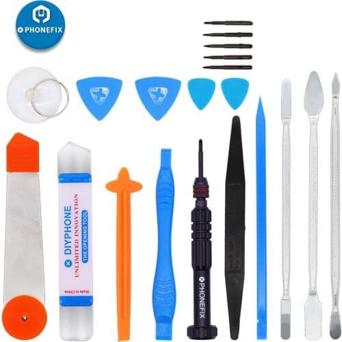 15 in 1 Screen Repair Kit for iPhone Repair Kit for Samsung Repair Phone Screen Battery Replacement Repair Kit Opening Tools