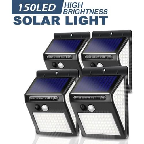 144 LED Solar Light Outdoor Lamp PIR Motion Sensor Powered Sunlight Street for Garden Decoration