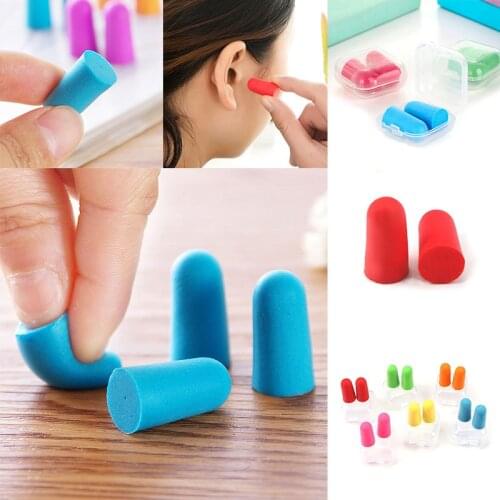 2pcs=1pair Random Color Travel Sleep Noise Prevention Earplugs Noise Reduction For Travel Sleeping Soft Tapered Foam Ear Plugs
