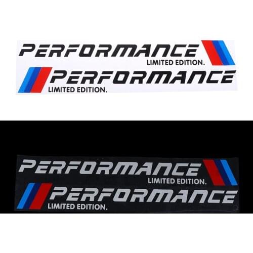 2PCS Car-Styling Stickers M Performance Limited Edition Side Door Reflective Sticker 55*12.4cm