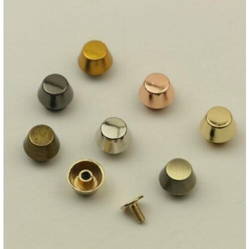 20 PCS/lot) DIY hand leather luggage bag bottom screw arc face screw metal accessories