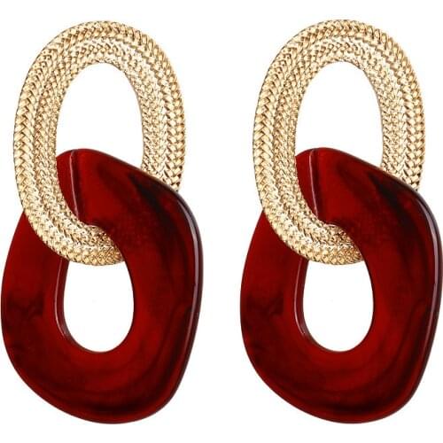 2020 Acetate Drop/earings Gold Earrings For Women Acrylic Boho Fashion Big Bohemian Accessories Geometric Luxury Trendy Face