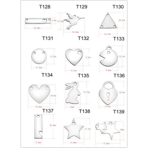24 Styles Stainless Steel Little Charms Connectors Beads Jewelry Accessories For DIY Bracelet Necklace 50pcs/lot T128
