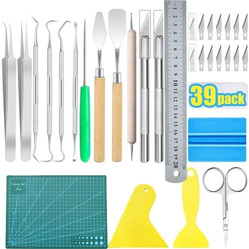 39pcs/set Handmade Craft Creator Tool Set DIY Craft Vinyl Sticker Craft Embossed Dried Flower Tool Set Gift For Beginners
