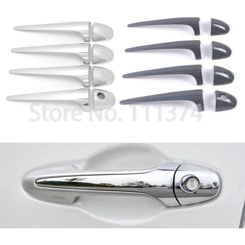 Chrome Door Handle Cover For Toyota RAV4 2014 2015 2016 2017 2018 2019 2020 ABS Carbon Look Decoration Accessories