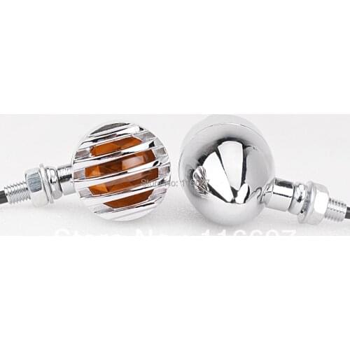 Robber Chrome Finned Grill Amber Turn Signal for Honda Shadow VT VTX Rebel