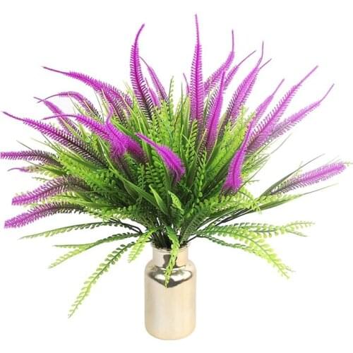 Artificial Anti-Ultraviolet Flower Outdoor Fake Tropical Flower Plant Autumn Leaf Greening Plastic Plant 6PCS