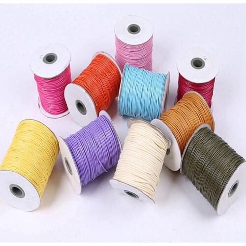 50 Metres Korean Waxed Cord String Thread 1mm for Bracelet Necklace 21 Color