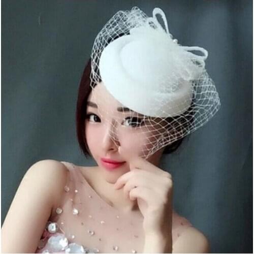 Brides lace screen hat The Great Britons of the Restoration of Antiquity Cheongsam hat Dress Veil Headdress for Little Hat Fema