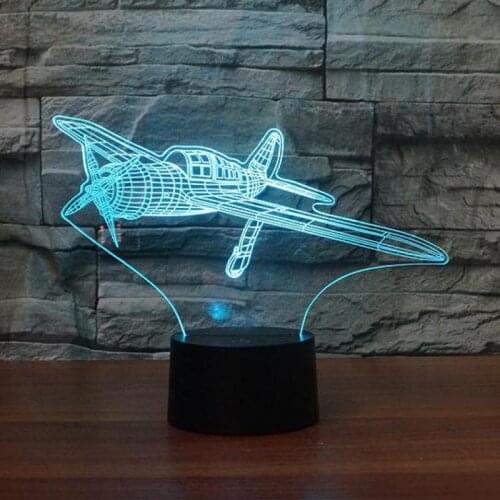 Aircraft Modeling 3d Bedside Lamp Children Gift Led Nightlight Lovely Childrens Toys Desk Lamp Table Lamps For Living Room