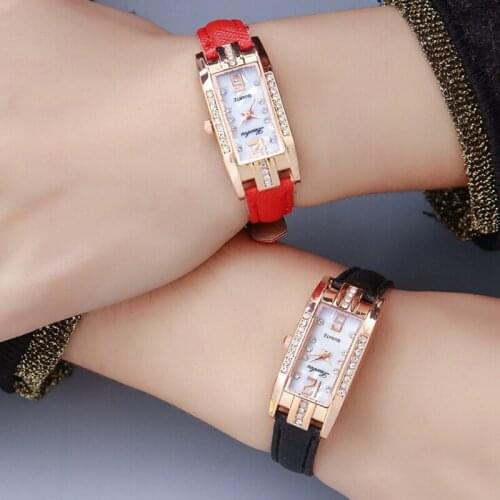 1pcs Fashion Womens Pointer Quartz Wrist Watch Ladies Leather Casual Watches
