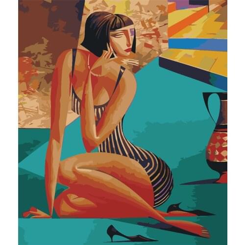 Bubble Hello Painting By Numbers For Adults Natural Scenery Acrylic Peinture Pair Number Canvas Drawing Diy Landscape Decor Home