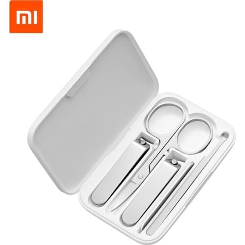 5pcs Xiaomi Mijia Stainless Steel Nail Clippers Set Trimmer Pedicure Care Clippers Earpick Nail File Professional Beauty Tools