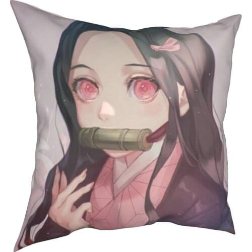 Ghost killing blade Pillowcase Pillow home decoration flannel pillowcase sofa gift car bedroom decoration