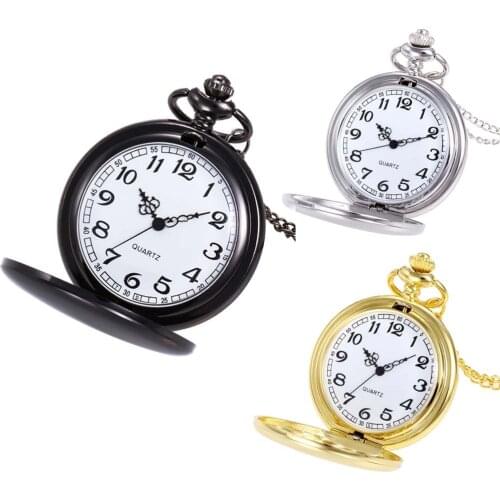Necklace pocket watch retro crown neutral fashion bronze chain necklace pocket watch classic high quality Reloj caliente 03