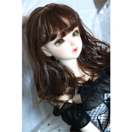 BJD doll wig is suitable for 1-3 1-4 uncle size daily dressing sweet princess air bangs milk silk curly hair doll accessories