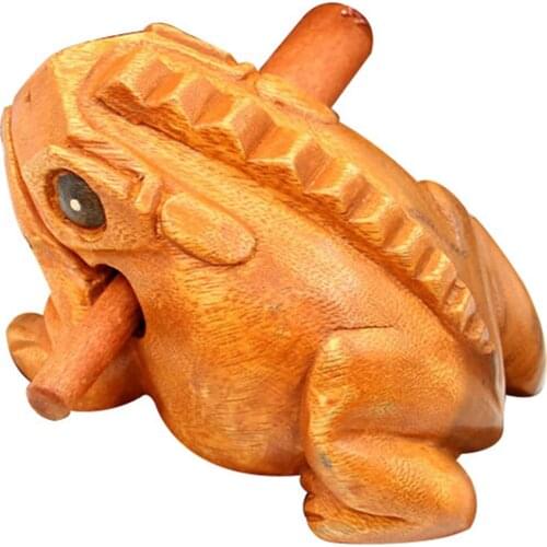 Percussion Instruments Guiro Rasp Wooden Frog with Scraper from Thailand Wooden Frog Musical Instrument JW