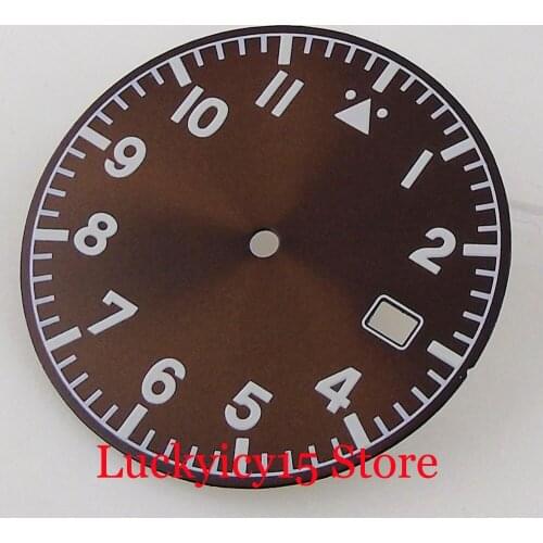 Fit NH35A Nologo 33.6mm Watch Dial Luminous Index Date Window Hand Set