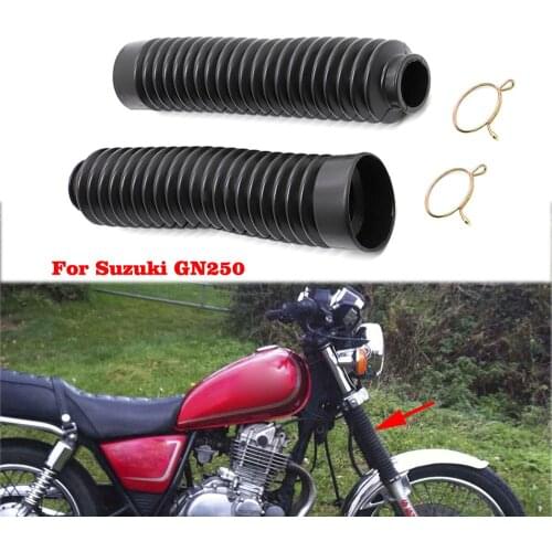 2 PIECE Motorcycle Fork Dust Cover Hoop Protect Front Fork Shock Absorber Extended Rubber For Suzuki GN250 GN 250