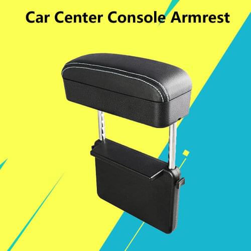 Adjustable Qi Wireless Phone Charging Car Center Console Armrest Pad Storage Box Insert ABS Materials Organizer Auto Car Stuff