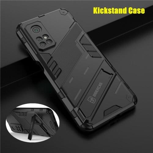 Luxury Armor Cyber Shockproof Case For Mi 11 10T 10 T Pro 5G Case Bumper Hard Kickstand Phone Cover for Mi10T Pro Mi 10 Lite