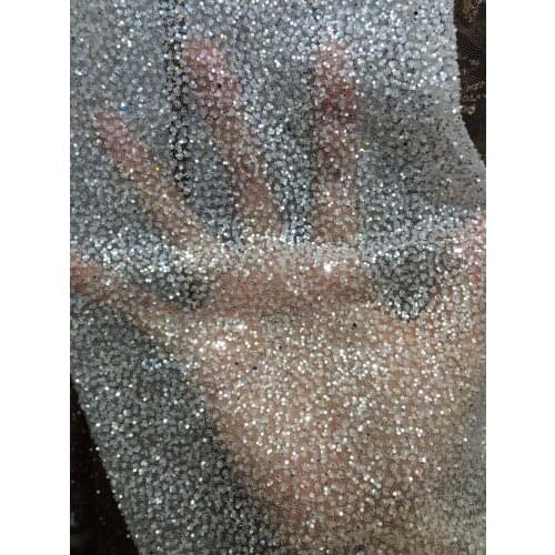 Glued glitter sparkle J-11294 tulle mesh lace fabric 5yards for evening dress/fashion show