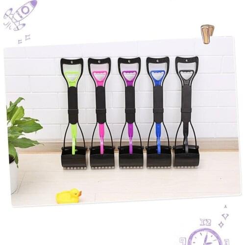 Large Pet Pooper Scooper Folding Long Handle Jaw Poop Scoop Clean Pick Up Waste Puppy Cat Waste Picker Cleaning Tools Outdoor