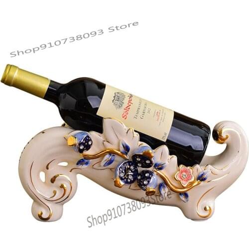 Wine Rack Decoration Wine Bottle Rack European Style Creative Household Wine Rack Small Luxury Living Room Wine Cabinet Decorati
