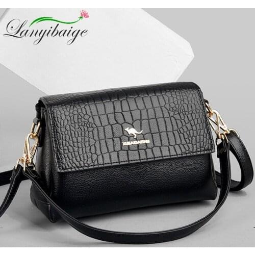 High Quality PU Leather Ladies Shoulder Bag Ladies Luxury Shift Designer Brand Handbag Crocodile Pattern Craft Messenger Bag New