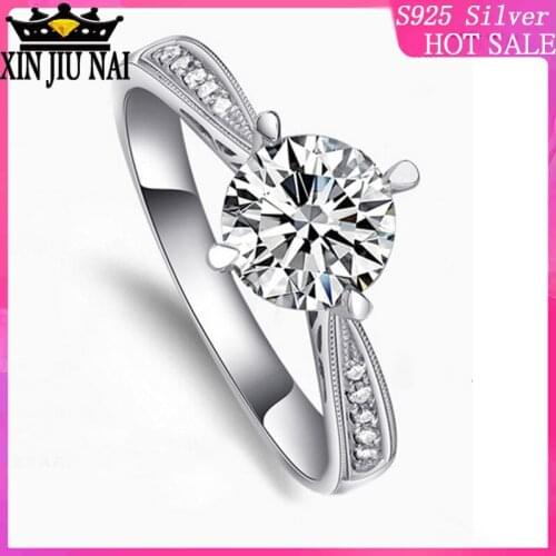 925 sterling silver ringmicro crown 1carat wedding ladies moissanite Shining high quality AAAA zircon ring