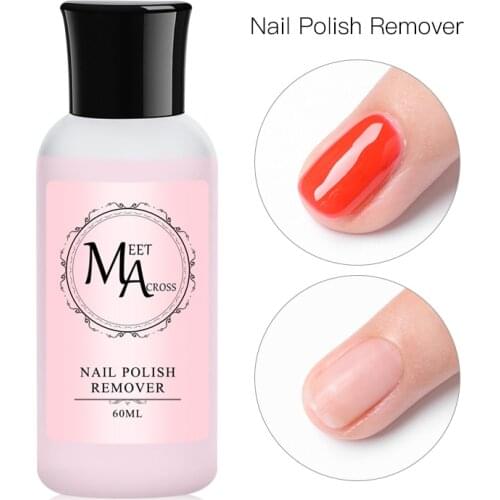 MEET ACROSS Nail Gel Remover Nail Liquid Slip Solution for Quick Building Gel Enhance Nail Art Surface Shiny Cleanser Plus