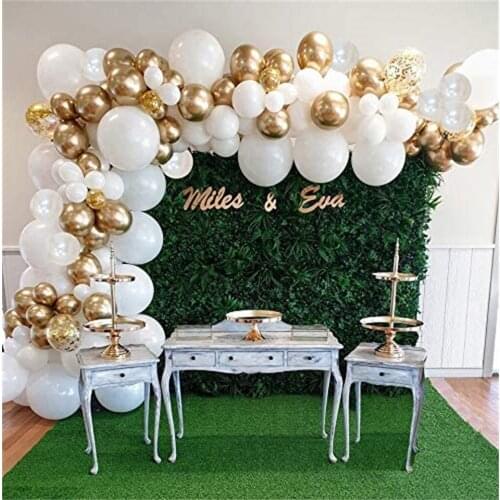 1Set White Gold Balloon Garland Arch Kit Wedding Latex Balloon Kids Adult Birthday Party Decoration Baby Shower Globos Supplies