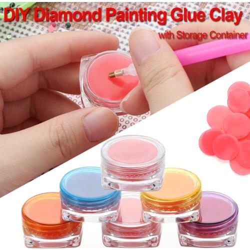 1Box Diamond Painting Glue Clay Novelty Point Sticking DIY Crafts Point Drill Pen Sticking Accessory Drilling Mud Nail Art Tools