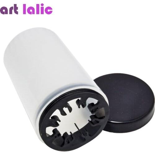 1Pc UV Acrylic Gel Pen Cleanser Cup Nail Art Makeup Brush Cleaning Soaker Bottle Polish Remover Container Cup Plastic Holder