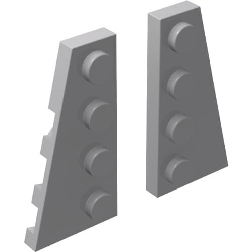 10pcs/lot 2x4 Wedge Shaped Plate Building Blocks 41770 41769 Educational Creative Size Fit Other Brand DIY Toys Accessorie