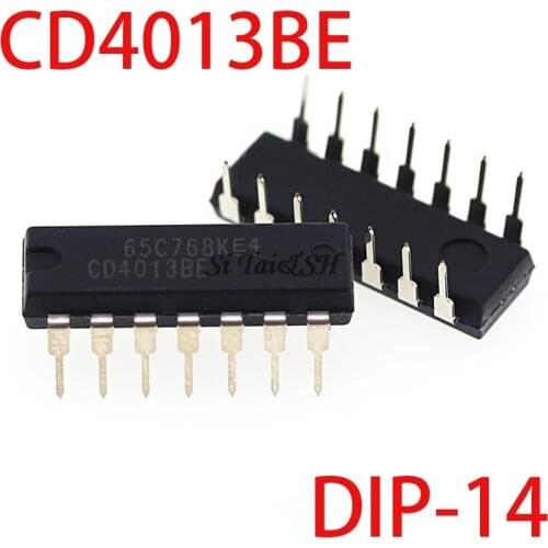 10pcs/lot New CD4013BE CD4013 Dual D-type flip-flop IC DIP-14