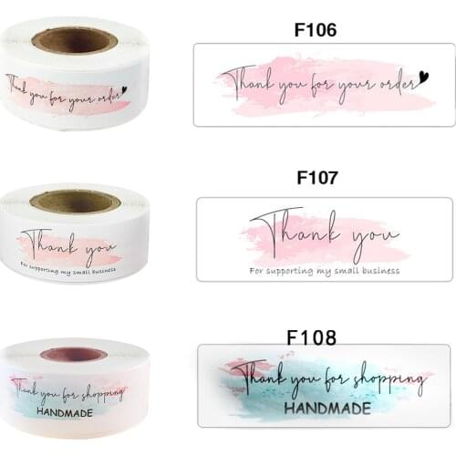 120pcs Thank You For Your Order Stickers Paper Thank You For Supporting My Small Business Label Stickers For Packaging Box